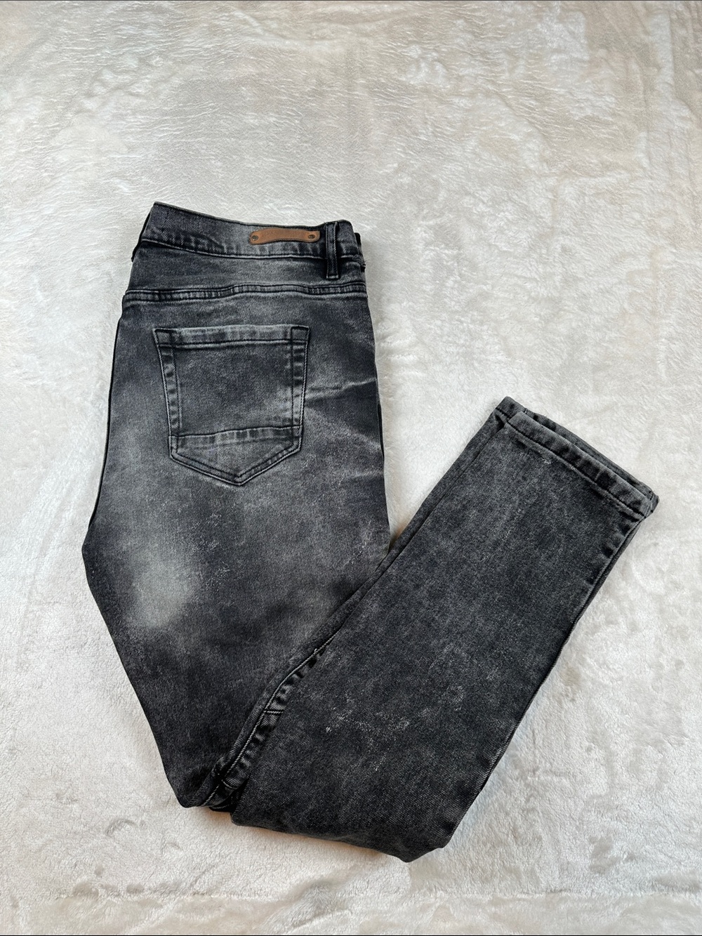 Men's Evolution in Design Size 40 Slim Straight Washed Charcoal Jeans